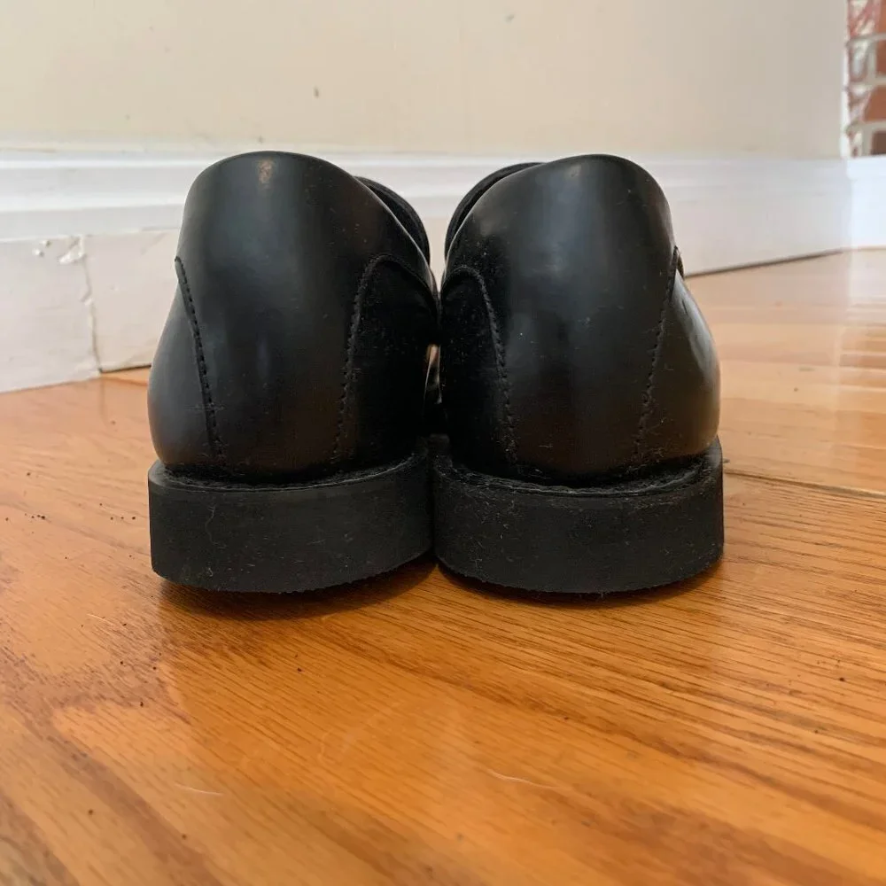 New ROCKPORT Men's Black Leather Loafers w/Tassels